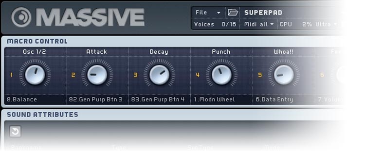 Native Instruments Massive: configuración MIDI