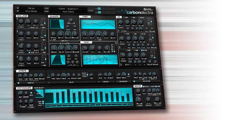 Carbon Electra, sintetizador Virtual Analógico con cuatro osciladores
