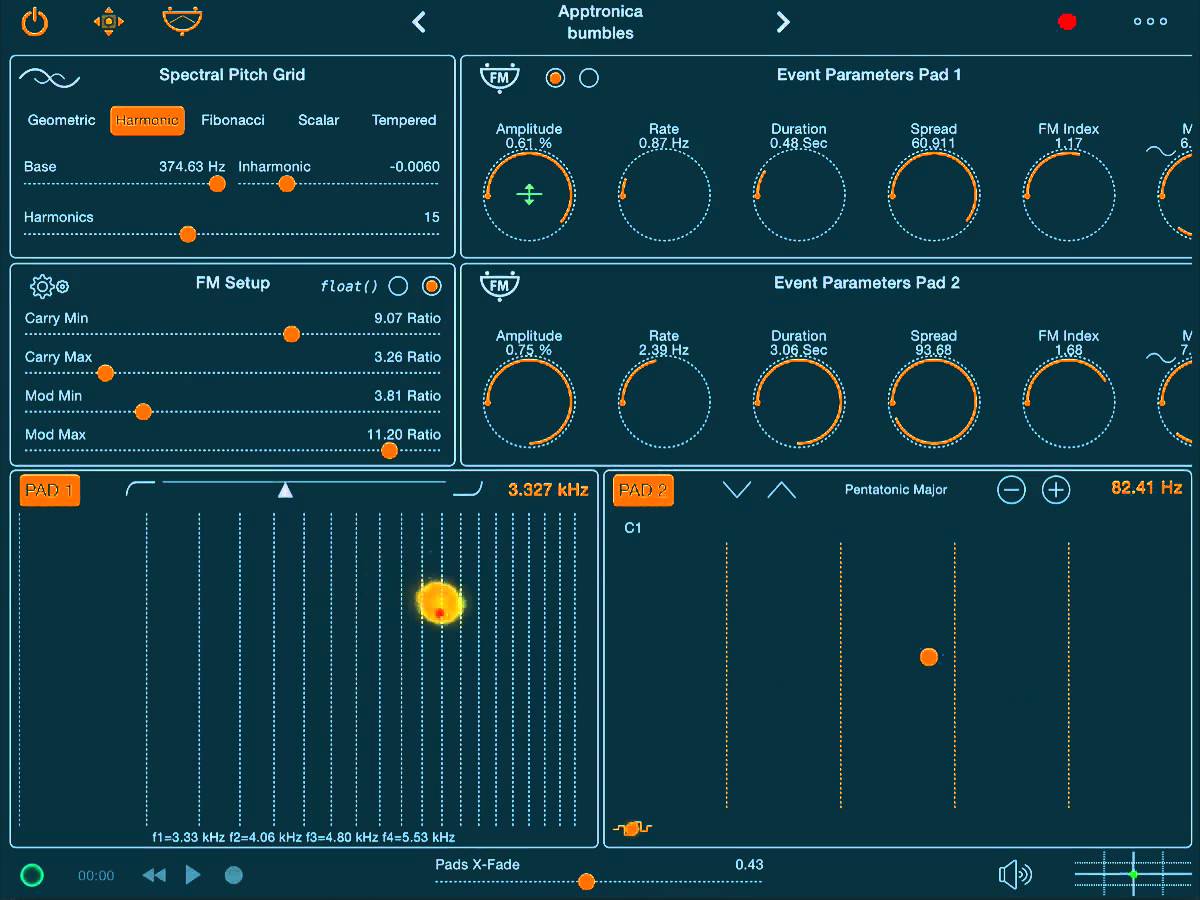 apeSoft Stria, sintetizador FM para Apple iPad e iPhone